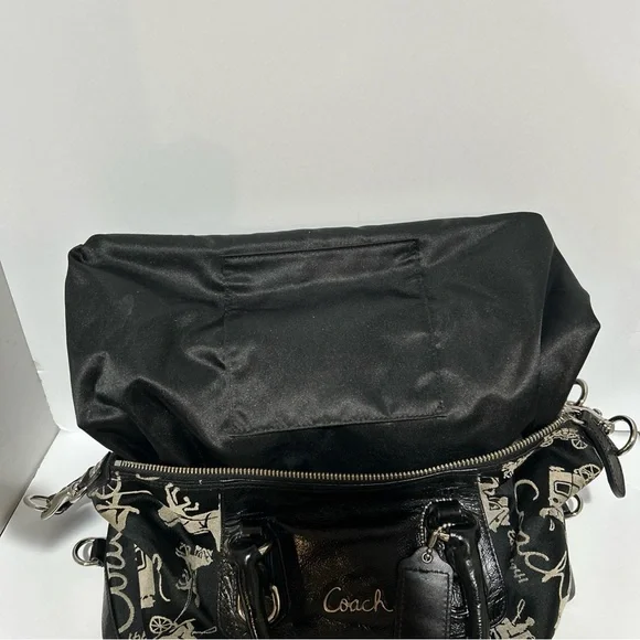 Coach Black and Tan Satchel - Picture 6 of 9